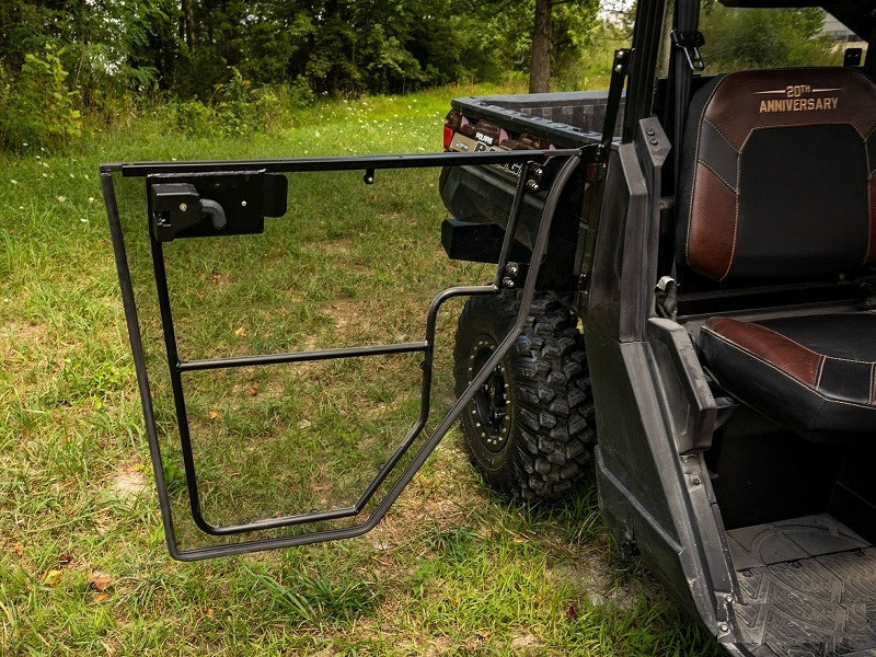 Framed Soft Cab Enclosure Doors For Polaris Ranger 1000 / XP 1000 – 2020-2025 – Black PVC