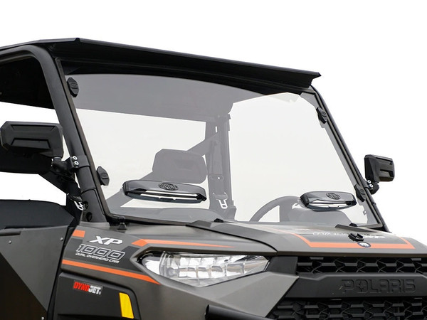 Polaris Ranger Full Size (Pro-Fit) Venting Windshield with TRR (Tool-Less-Rapid-Release) Mounting System by Spike Powersports