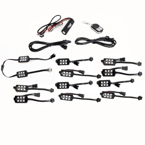 Polaris Ranger 12 Piece ColorADAPT Series RGB Multi-Color Accent Light Kit by Race Sport Lighting