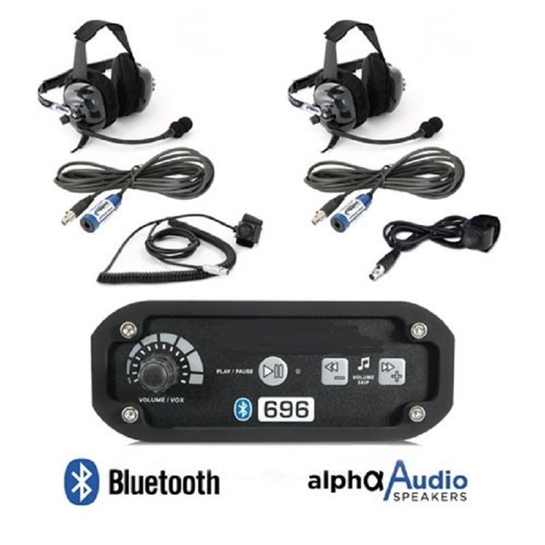 Polaris Ranger 2-Place Intercom with BTU Headsets by Rugged Radios 696-2P-BTU-EPR