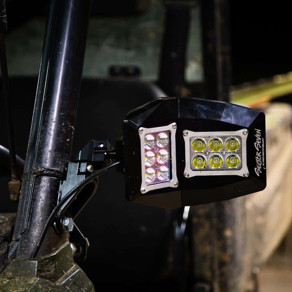 Polaris Ranger 570 / XP 900 / XP 1000 Spectrum LED Lighted Mirrors with Bung Mount w/Spacer Kit