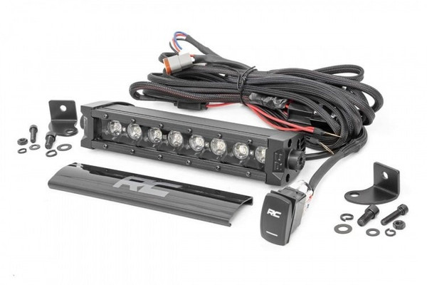 Polaris Ranger 8-inch Cree LED Light Bar (Black Series w/ Cool White DRL) by Rough Country