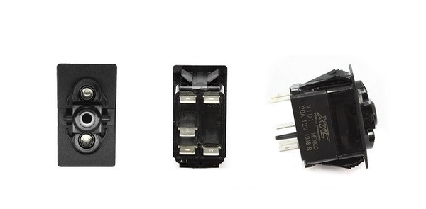 Polaris Ranger On-Off Spst Carling Rocker Switch With Blue Top And Bottom Led by XTC Power Products