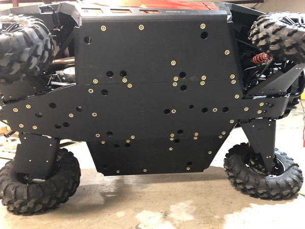 Polaris General 1000 Full Skids with Standard Slider Nerfs or Trimmed With Pure Polaris Kick Out Steel Rock Sliders By Trail Armor