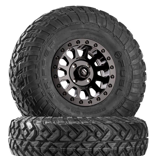 Polaris Ranger / General Fuel Vector D920 Matte Black Beadlock Wheels with Fuel Gripper R | T Tires by Fuel Off-Road