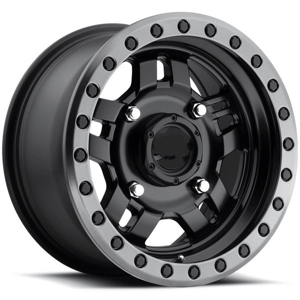 Polaris Ranger Fuel Anza D557 Matte Black Wheel Set