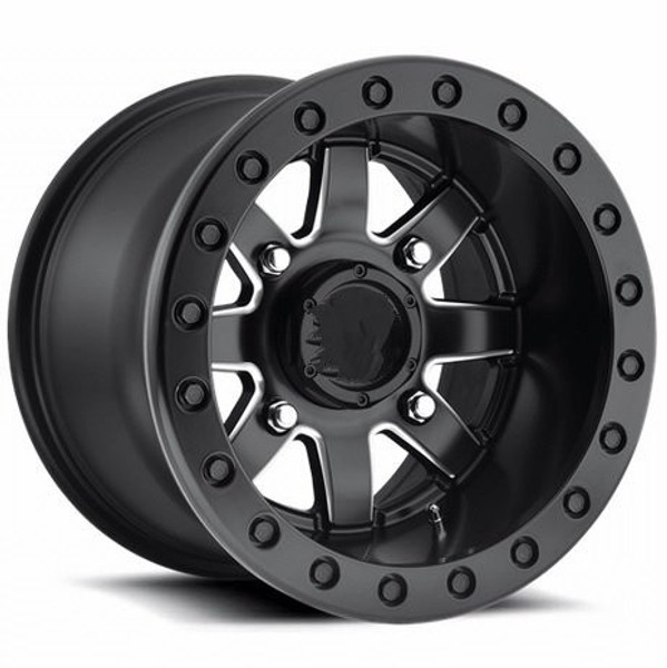 Polaris Ranger Fuel Maverick D938 Matte Black Milled Beadlock Wheel