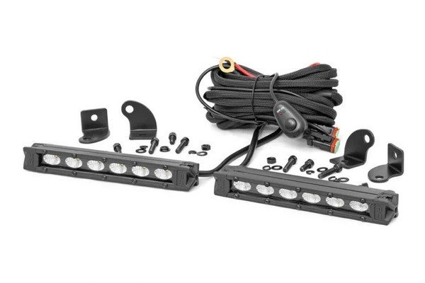 Polaris Ranger 6-inch Slimline Cree LED Light Bars (Pair) by Rough Country