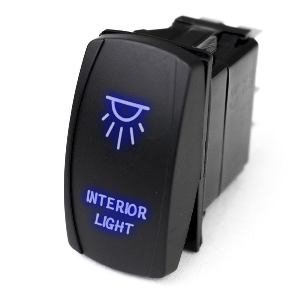 Polaris Ranger LED Rocker Switch with Blue LED Radiance Interior Lights by Race Sport Lighting