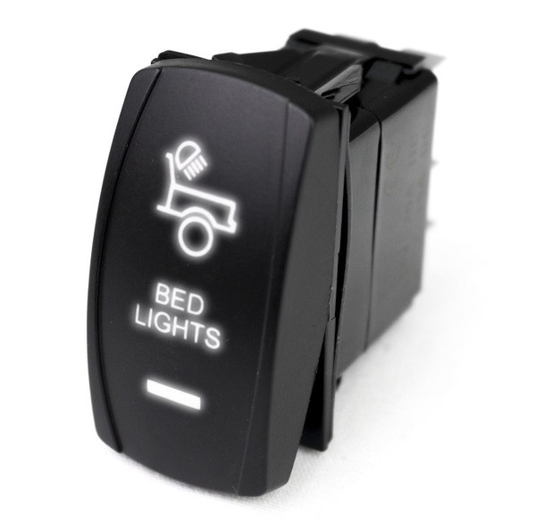 Polaris Ranger LED Rocker Switch w/ White LED Radiance Bed Lights by Race Sport Lighting