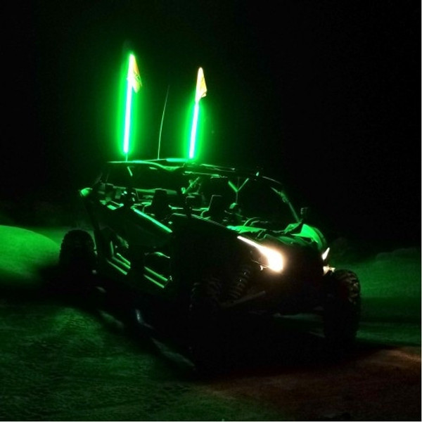 Polaris Ranger Green Safety Whip by Pyramid Whips