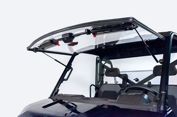 Polaris Ranger Midsize Size Pro-Fit Flip-Up Vented Windshield (Scratch Resistant Polycarbonate) by Seizmik
