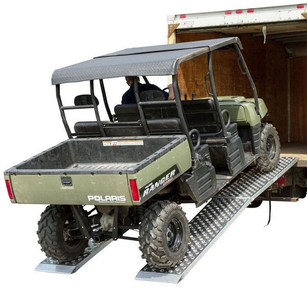 Polaris Ranger Extra-Wide Aluminum Folding Dual Runner UTV Ramps by Black Widow Ramps