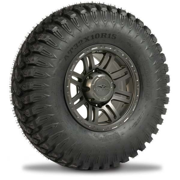 Polaris Ranger Pre-Mounted Vanquish Tire with Gun Metal Gray Glide SBL-8S Wheel by Falcon Ridge - TWA-V-SBL-8S-GMG-EPR