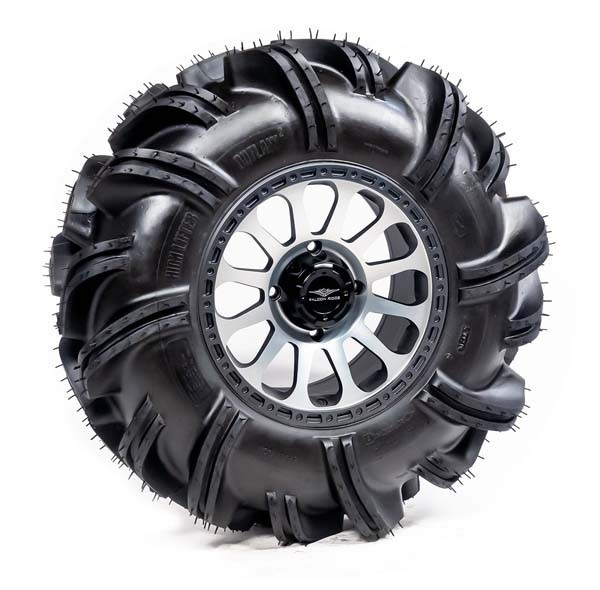 Polaris Ranger Pre-Mounted Outlaw 2 Tire with Silver and Gun Metal Gray Pitch SBL-12S Wheel by Falcon Ridge TWA-OL2-SBL-12S-SGMG-EKO