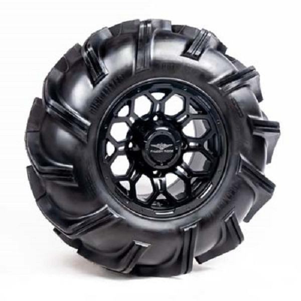 Polaris Ranger Pre-Mounted Outlaw 3 Tire with Matte Black Soar HC-8S Wheel by Falcon Ridge TWA-OL3-HC-8S-B-EPR