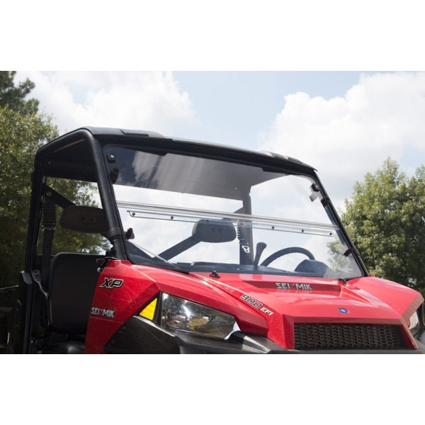 Polaris Ranger Versa-Fold 2-Side Hard Coated Polycarbonate Windshield by Seizmik