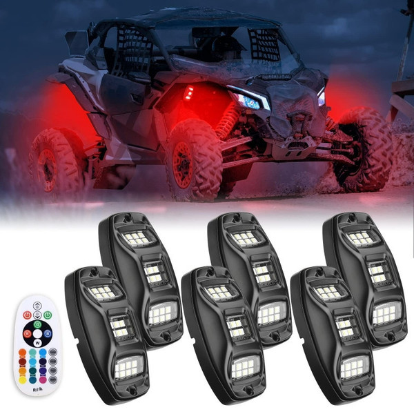 Polaris Ranger 6 Pods RGB Rock Light Kit by Kemimoto