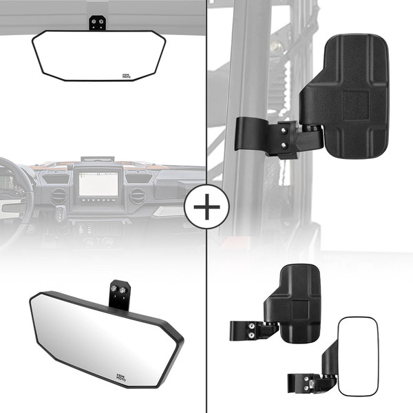 Polaris Ranger XP 1000/XP 900/570/500 Adjustable Side & Rear View Mirror by Kemimoto