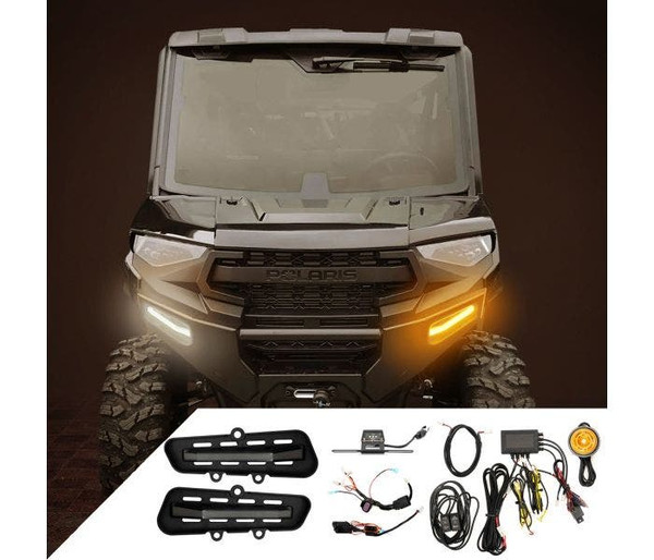 Polaris Ranger XP 1000 Turn Signal Kit with Bumper Insert by Ravek