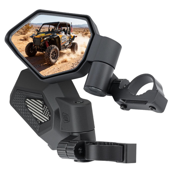 Polaris Ranger Auto-Fold Side Mirrors w/US Flag Pattern by Kemimoto