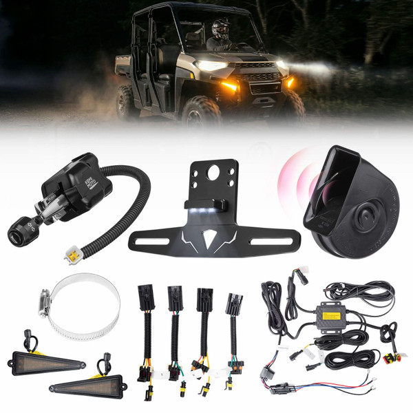 Polaris Ranger Universal Turn Signal Kit with Dash Indicator & Sync Taillight by Kemimoto