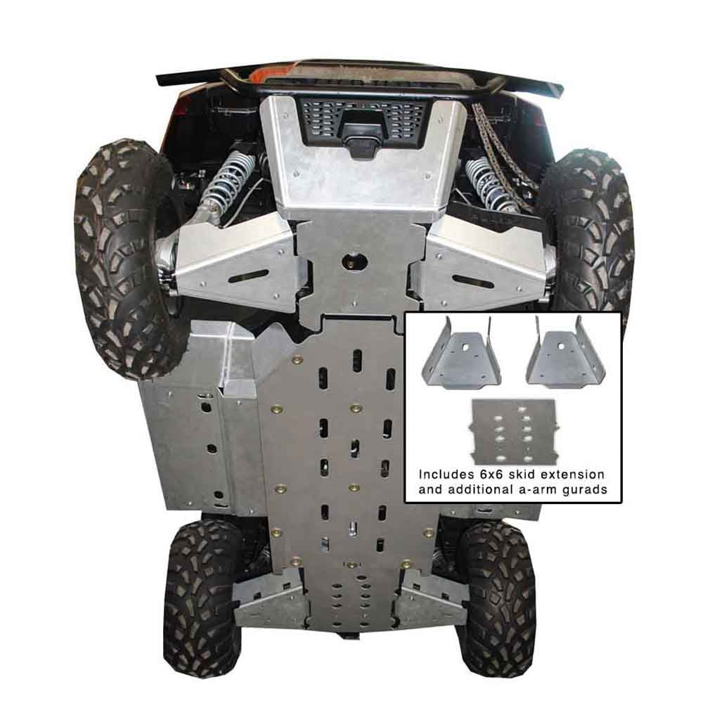 Polaris Ranger 800 6x6 Complete Skid Plate Set by Ricochet - 7668F