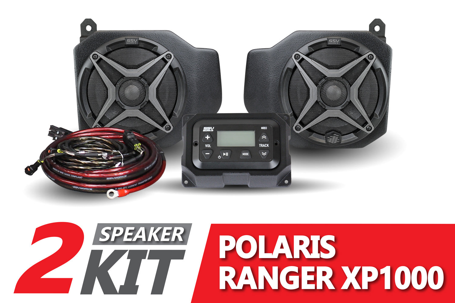 Polaris Ranger XP 1000 2-Speaker SSV Works Audio System by SSV