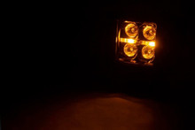 Polaris Ranger 2-inch Square Cree LED Lights - (Pair | Black Series w/ Amber DRL) by Rough Country