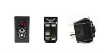 Polaris Ranger On-Off Spst Carling Rocker Switch With Red Top And Blue Bottom Led by XTC Power Products