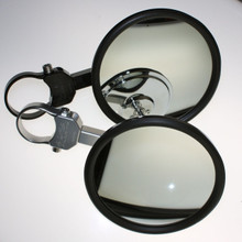 Polaris Ranger XP 1000 5.0″ Round Flat Glass Side Mirror Extended Billet Arm by Axia Alloys