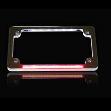 Polaris Ranger Universal Horizontal Motorcycle Plate Frames With LED Truflex Light Bar & Plate Illumination by Custom Dynamics