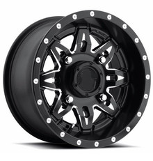 Polaris Ranger Fuel Lethal D567 Matte Black Milled Wheel Set by Fuel Off-Road