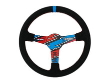 Polaris Ranger Shreddy Shred White and Blue Deep Dish Steering Wheel by PRP Seats