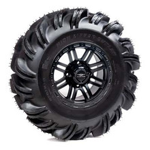Polaris Ranger Pre-Mounted Outlaw Tire with Matte Black Glide SBL-8S Wheel by Falcon Ridge