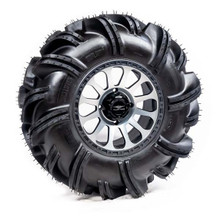 Polaris Ranger Pre-Mounted Outlaw 2 Tire with Silver and Gun Metal Gray Pitch SBL-12S Wheel by Falcon Ridge