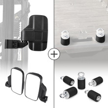  Polaris Ranger 500/XP 1000 Adjustable Break Away Side Mirrors & 2" Tie Down Anchors by Kemimoto