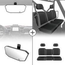 Polaris Ranger XP 1000 Upgraded Rear View Mirror & Camouflage Seat Cover by Kemimoto