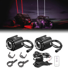 Polaris Ranger UTV Spot Beam Pod Lights with 1.5''-2'' Tube Clamp Kit by Kemimoto
