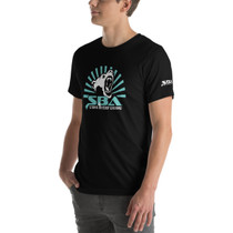 SBA Dominion Collection Rising Sun in Teal Unisex T-Shirt in Black