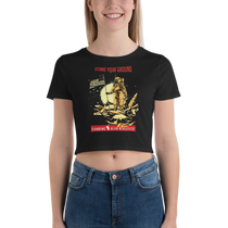 SBA Limited Edition Stand in Space Women’s Crop Tee in Black