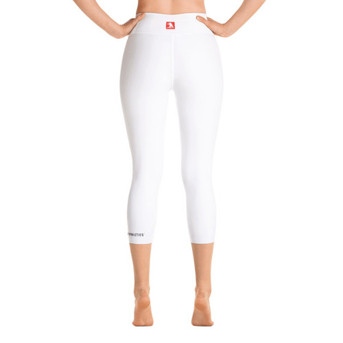 SBA Classic Collection Gym & Yoga Capri Leggings in White - SBA Gear