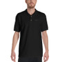 SBA Classic Collection Long Logo Embroidered Polo Shirt in Black