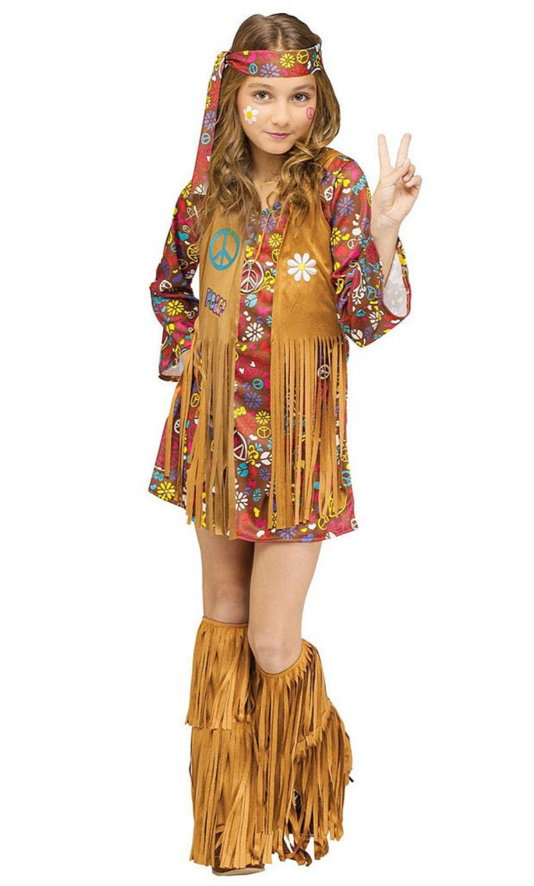 Peace & Love Hippie Girl Costume