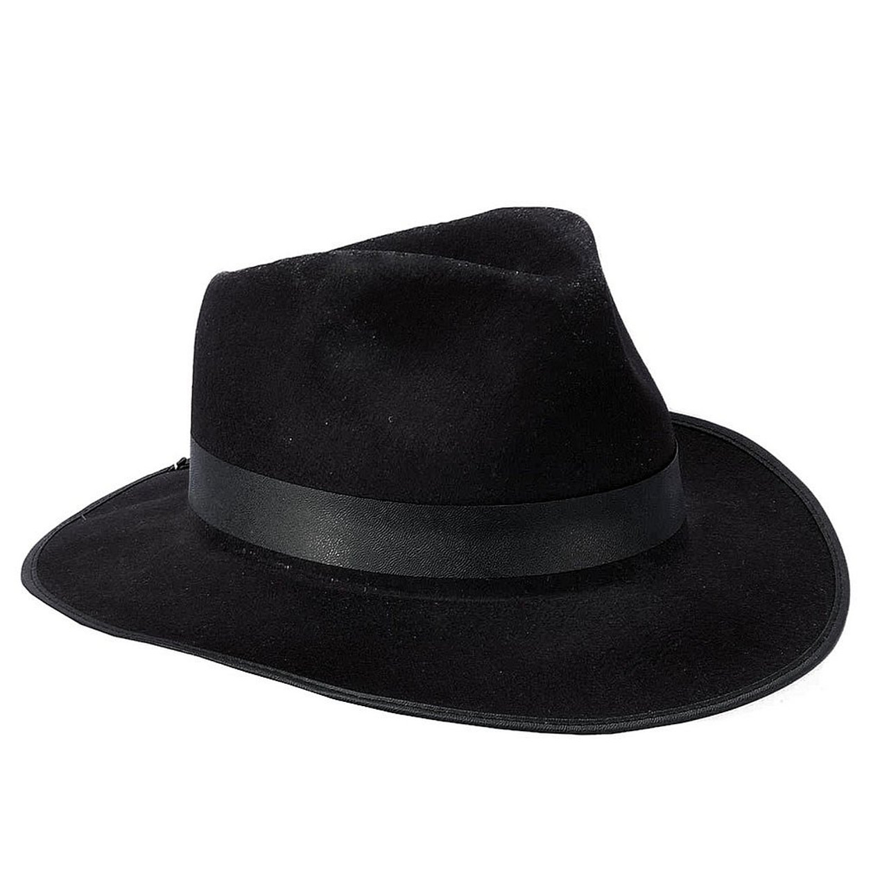 Black Gangster Hat Deluxe