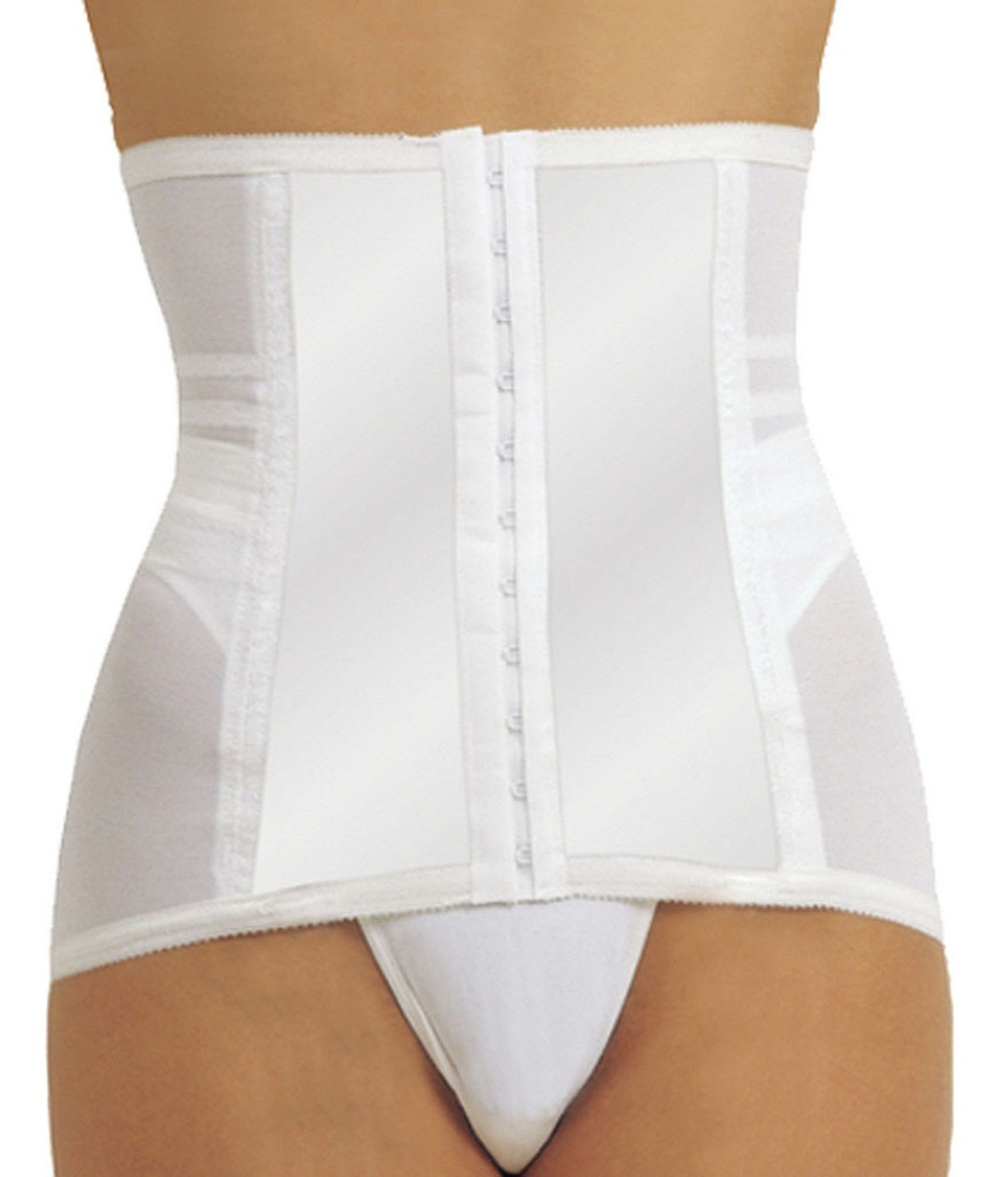 Women's Rago 9051 Shapette Body Briefer with Contour Bands (White 38B)