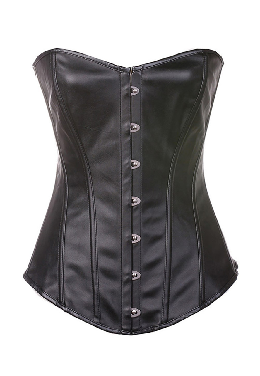 Stunning Satin and Faux Leather Corset Crop Top  Corset fashion, Corset top  outfit, Corset crop top