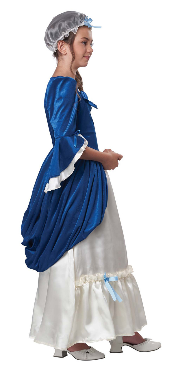 Girls Colonial Dress Costume  18th & 19th Century Period Costume