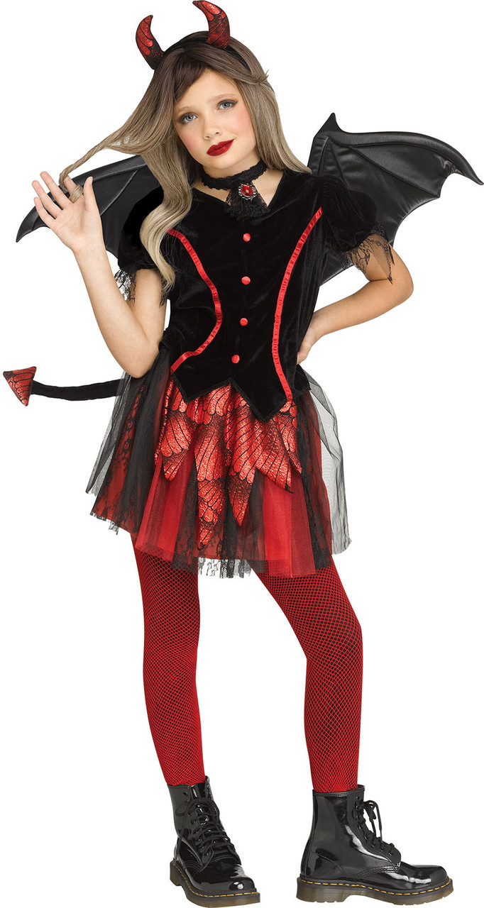 Devil Girl Gothic Costume, Scary Halloween Costumes