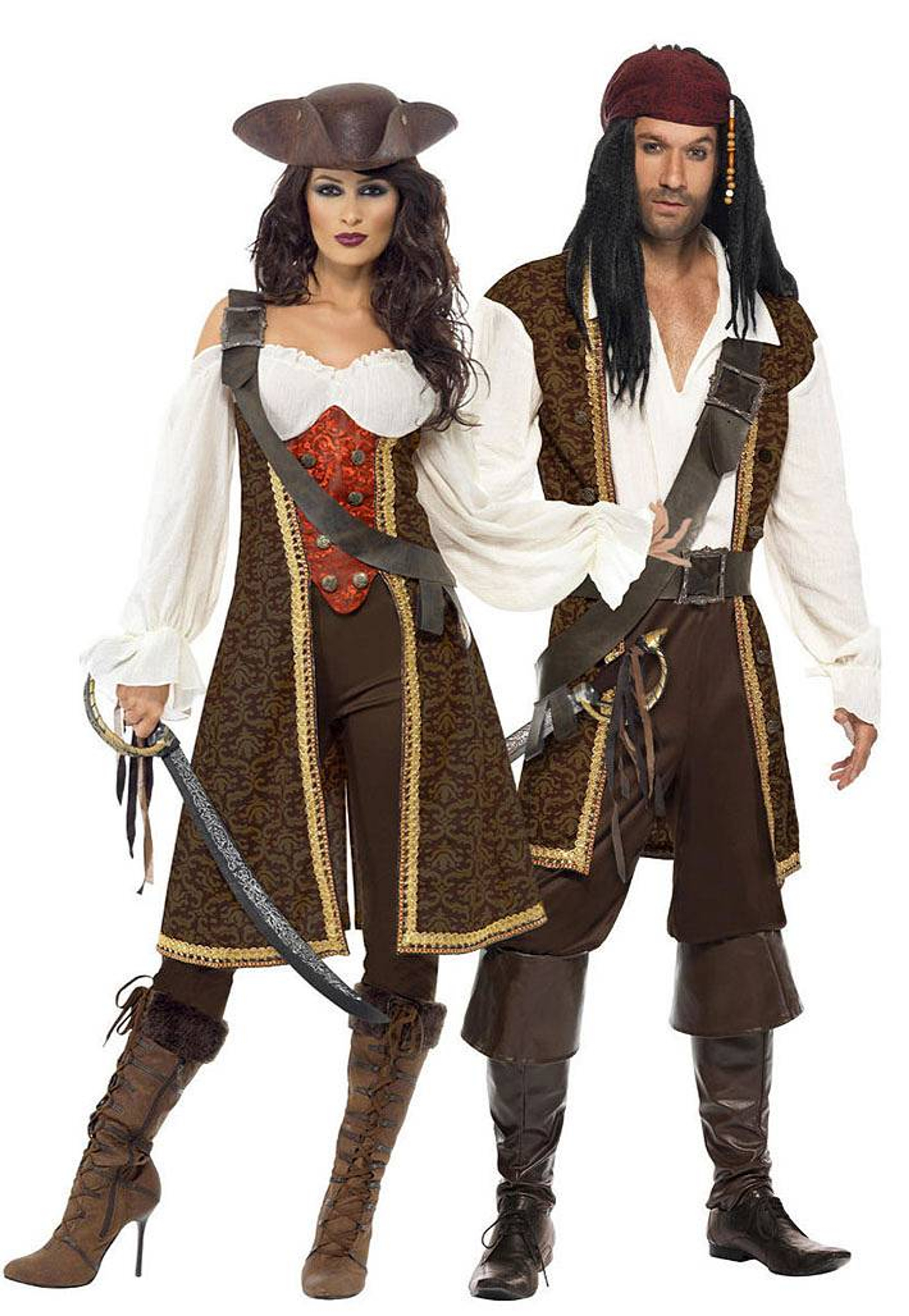 High Seas Pirate Lad and Wench Couple Costume